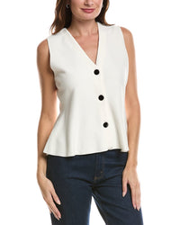 Anne Klein Anne Klein V-Neck Peplum Vest