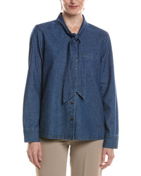 Anne Klein Anne Klein Button Down Chambray Shirt