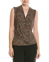 Anne Klein Anne Klein Shirred Surplice Top