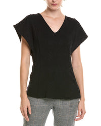 Anne Klein Anne Klein Flutter Sleeve Princess Seam Top