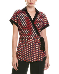 Anne Klein Anne Klein Collared Wrap Top