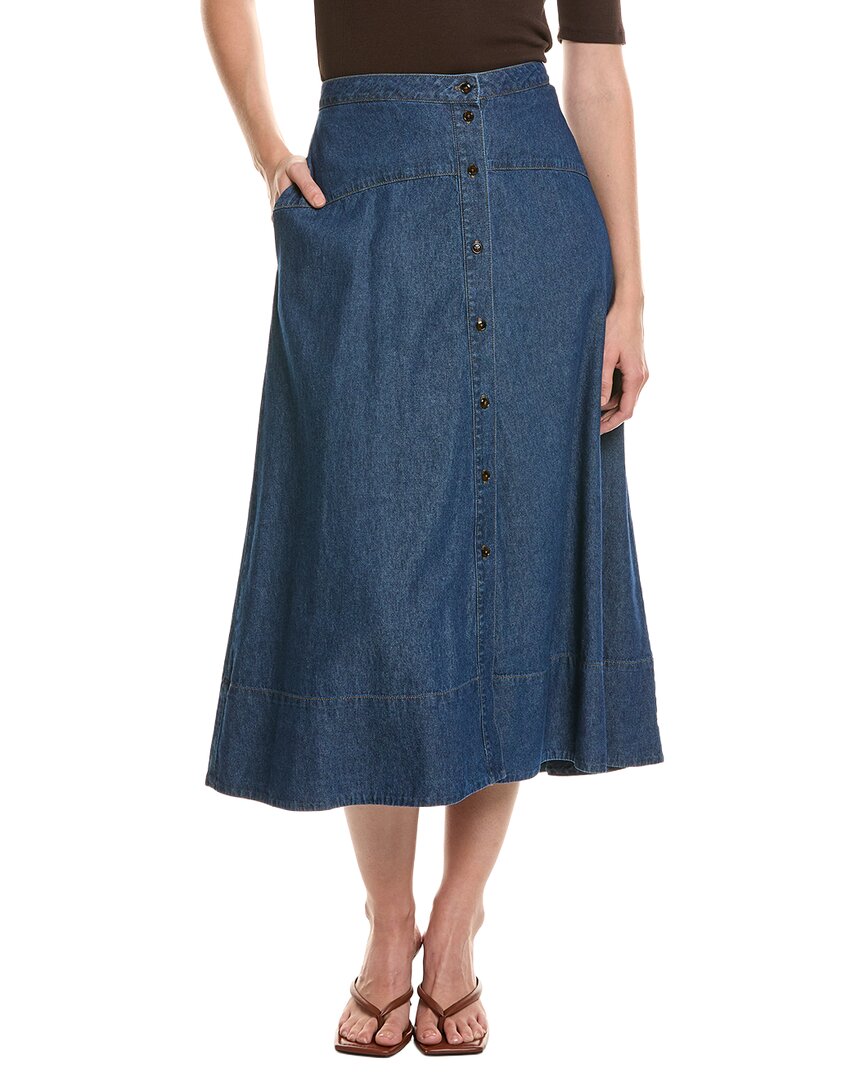 Anne Klein Anne Klein Button Front Midi Skirt