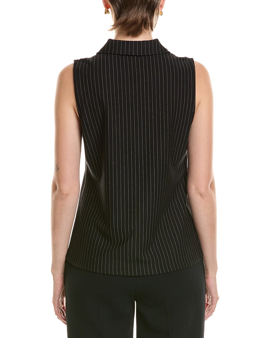Anne Klein Anne Klein Front Zip Mock Neck Top