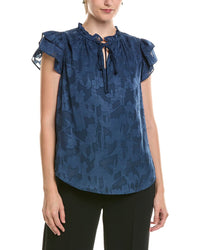 Anne Klein Anne Klein Ruffle Textured Blouse