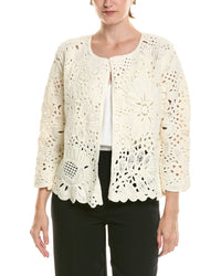 Anne Klein Floral Cardigan Jacket