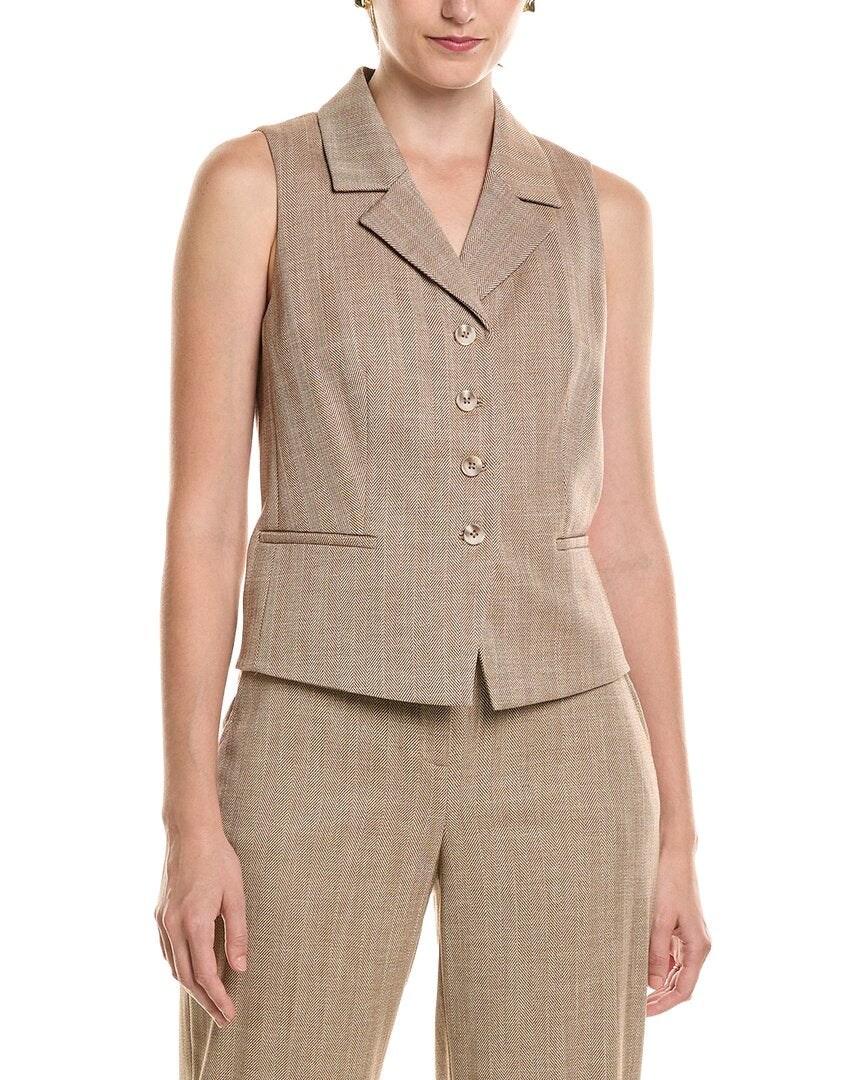 Anne Klein Anne Klein Herringbone Vest