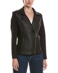 Anne Klein Anne Klein Combo Asymmetrical Moto Jacket