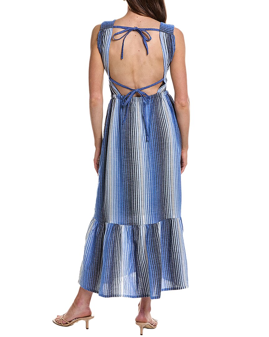 lemlem maxi dress Lemlem Lelisa V-Neck Maxi Dress, Blue / Regular 4 (S)