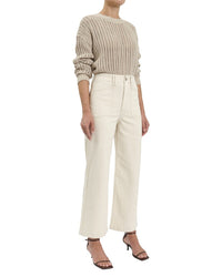Daze Denim Valley Girl Raw Cut Wide Ankle Leg Jean