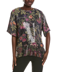Kobi Halperin Kobi Halperin Celina Print Sequin Blouse