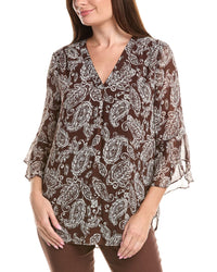 Jones New York Y Neck Blouse