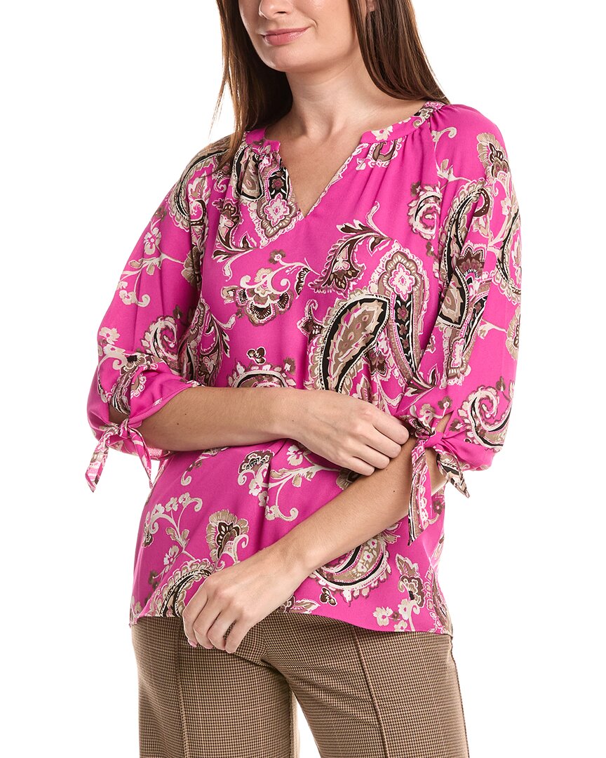 Jones New York Elbow Raglan Sleeve Blouse