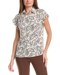 Jones New York Y Neck Button Blouse