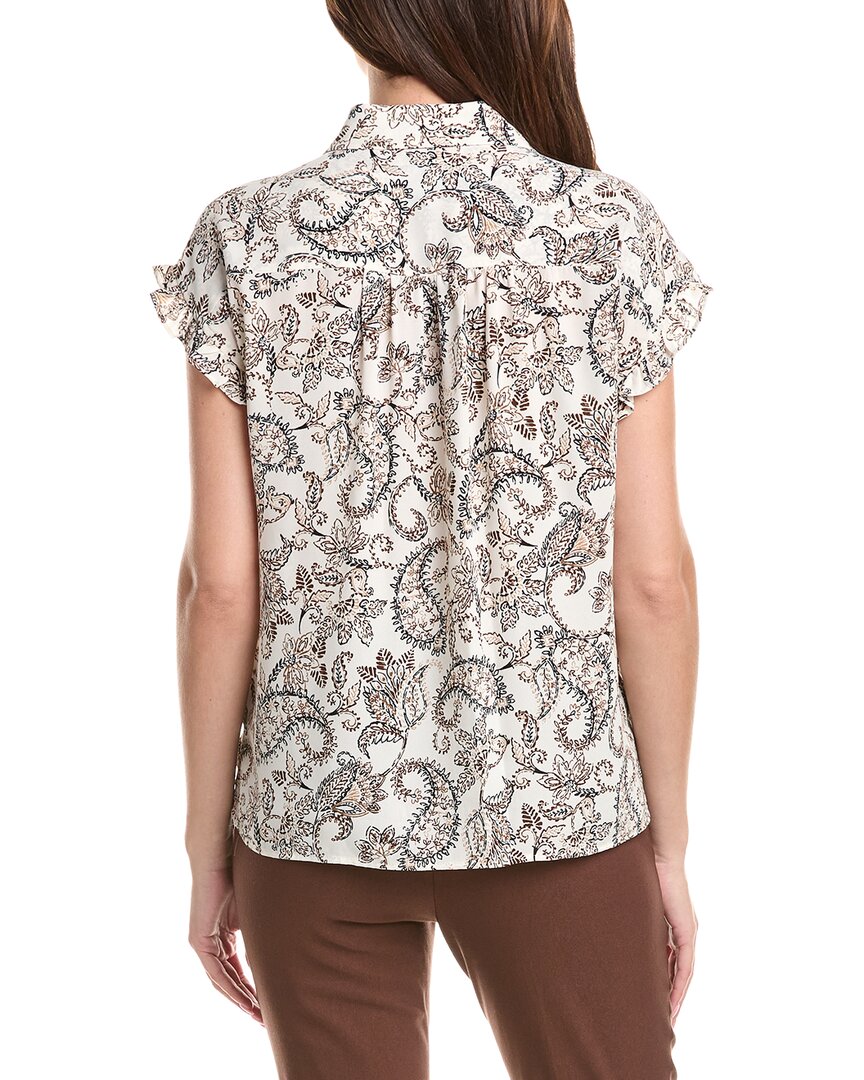 Jones New York Y Neck Button Blouse