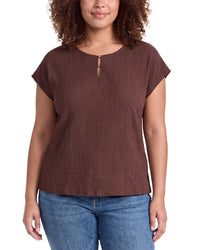 Jones New York Jones New York Double Trim Top
