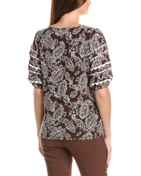 Jones New York Jones New York Elbow Rick Rack Sleeve Top