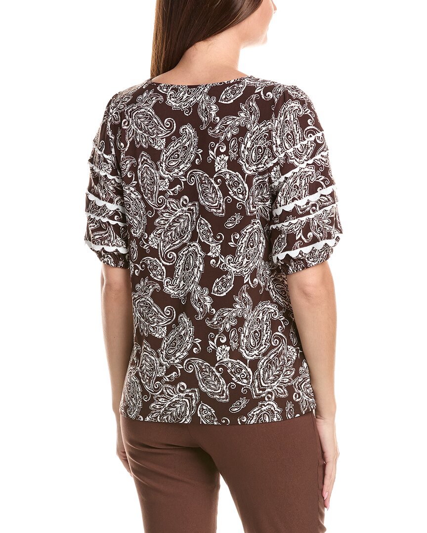 Jones New York Jones New York Elbow Rick Rack Sleeve Top