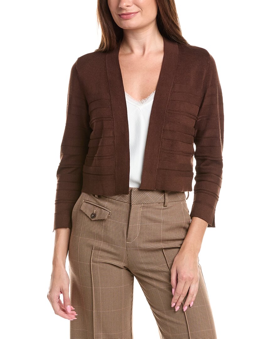 Jones New York Jones New York Cropped Striped Stitch Shrug