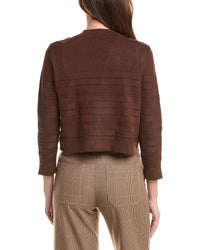Jones New York Jones New York Cropped Striped Stitch Shrug