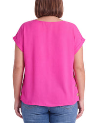 Jones New York Jones New York Plus Button Detail Blouse