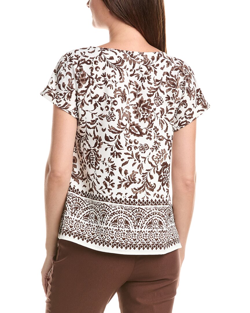 Jones New York Petite Button Detail Blouse