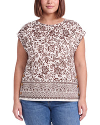 Jones New York Jones New York Plus Button Detail Blouse