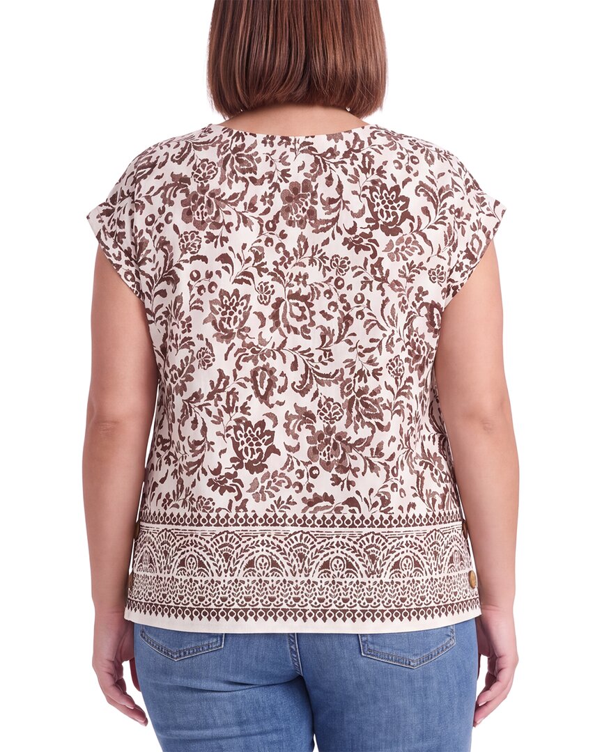 Jones New York Jones New York Plus Button Detail Blouse