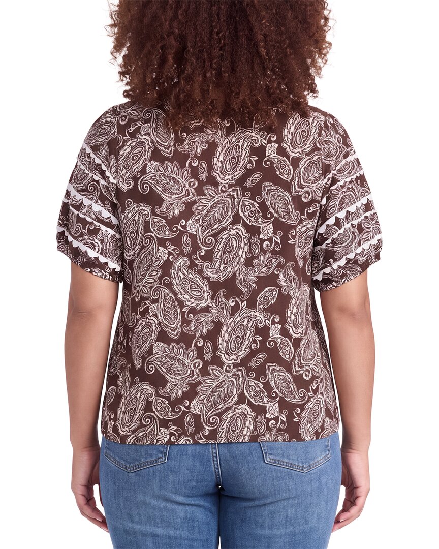 Jones New York Jones New York Plus Elbow Rick Rack Top
