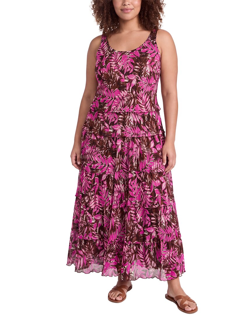 Jones New York Jones New York Plus Multi-Tier Maxi Dress