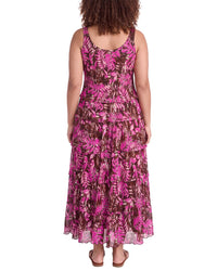 Jones New York Jones New York Plus Multi-Tier Maxi Dress