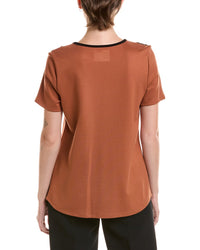 Jones New York Jones New York Colorblock Button Shoulder T-Shirt