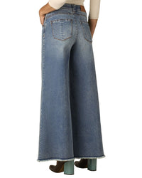 Wit & Wisdom Mid Blue Artisanal Skyrise Round Up Wider Leg Jean