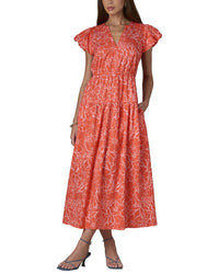 Wit & Wisdom Short Structured Shoulder Cap Sleeve Maxi Dress