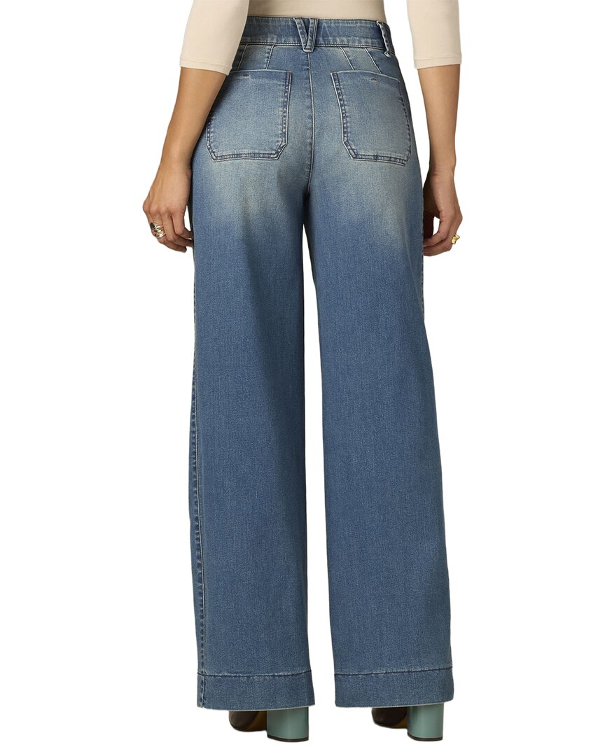 Wit & Wisdom Blue High Rise Patch Pocket Wide Leg Jean