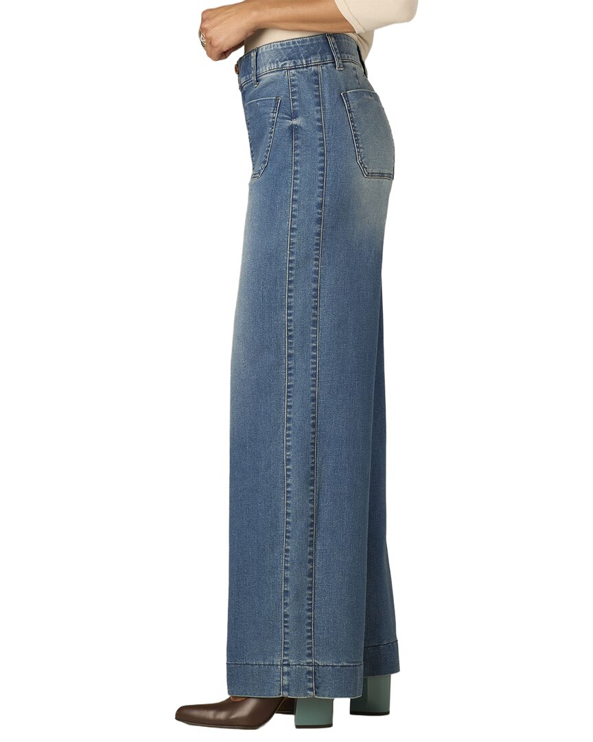 Wit & Wisdom Blue High Rise Patch Pocket Wide Leg Jean