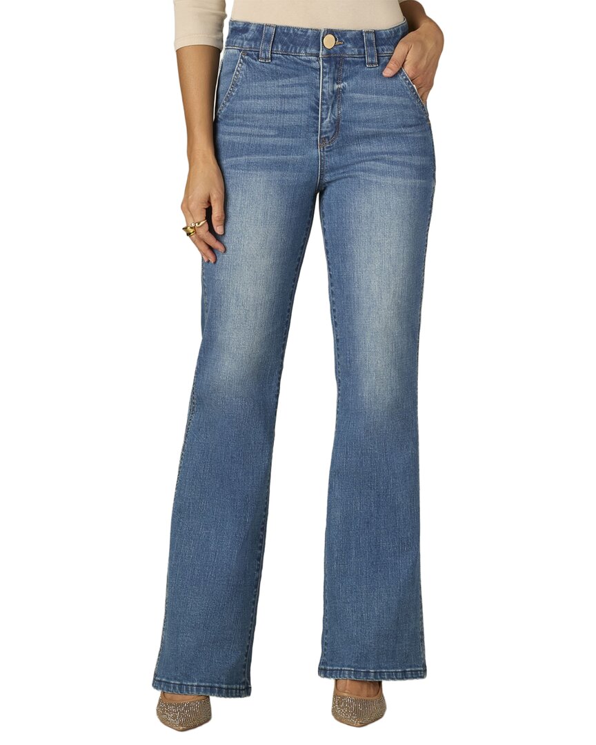 Wit & Wisdom Mid Blue Skyrise Double Side Seam Trouser Detail Boot Jean