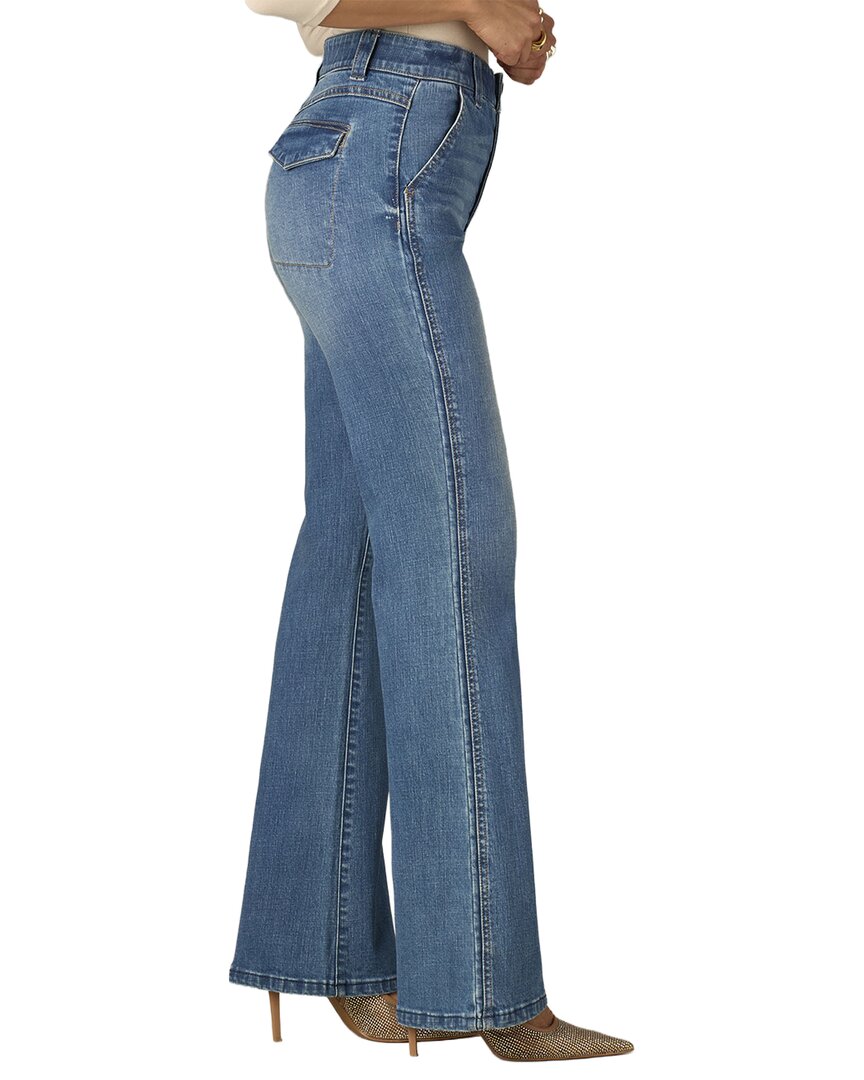 Wit & Wisdom Mid Blue Skyrise Double Side Seam Trouser Detail Boot Jean