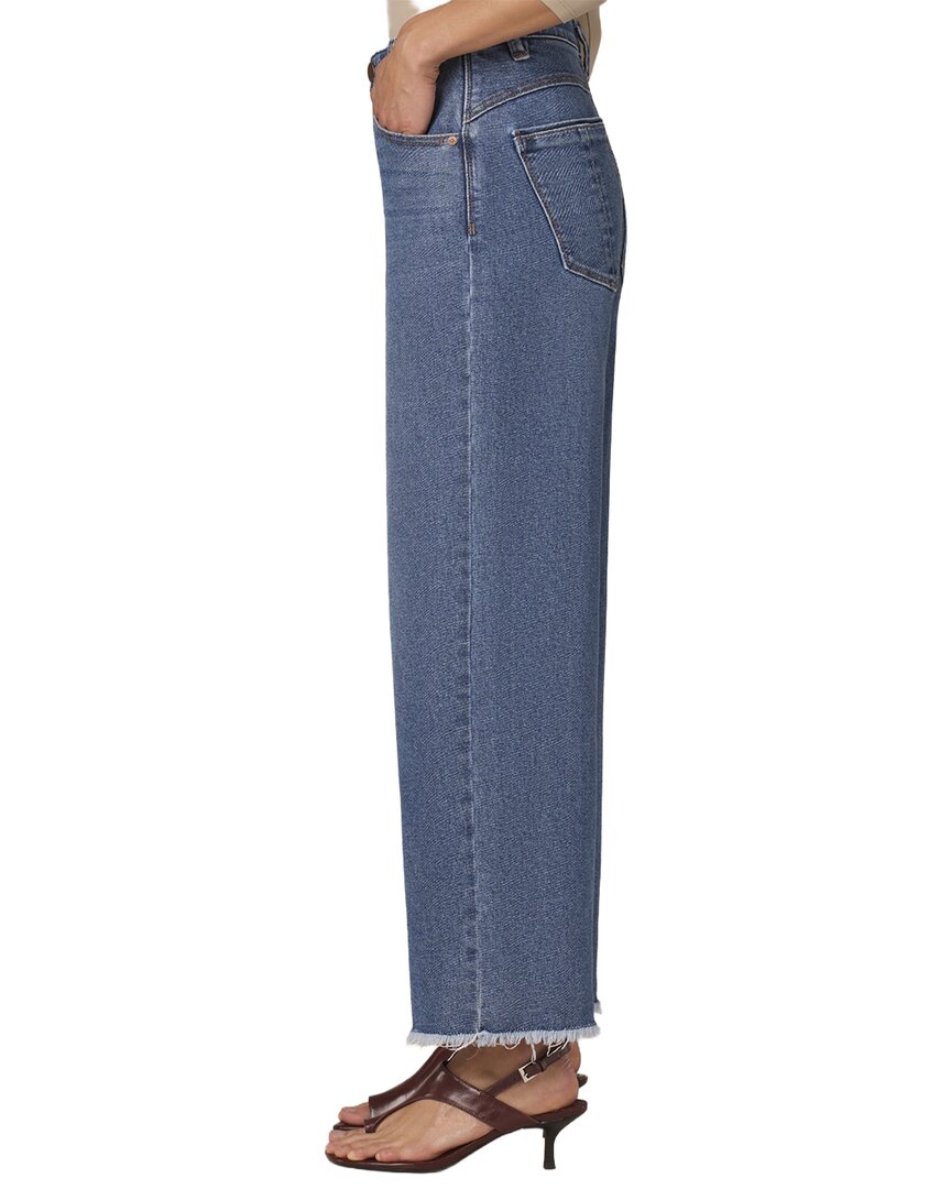 Wit & Wisdom Mid Blue Wyatt Skyrise Round Up Wide Leg Boyfriend Jean