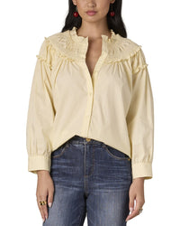 Wit & Wisdom 3/4 Blouson Sleeve Smocked Yoke Top