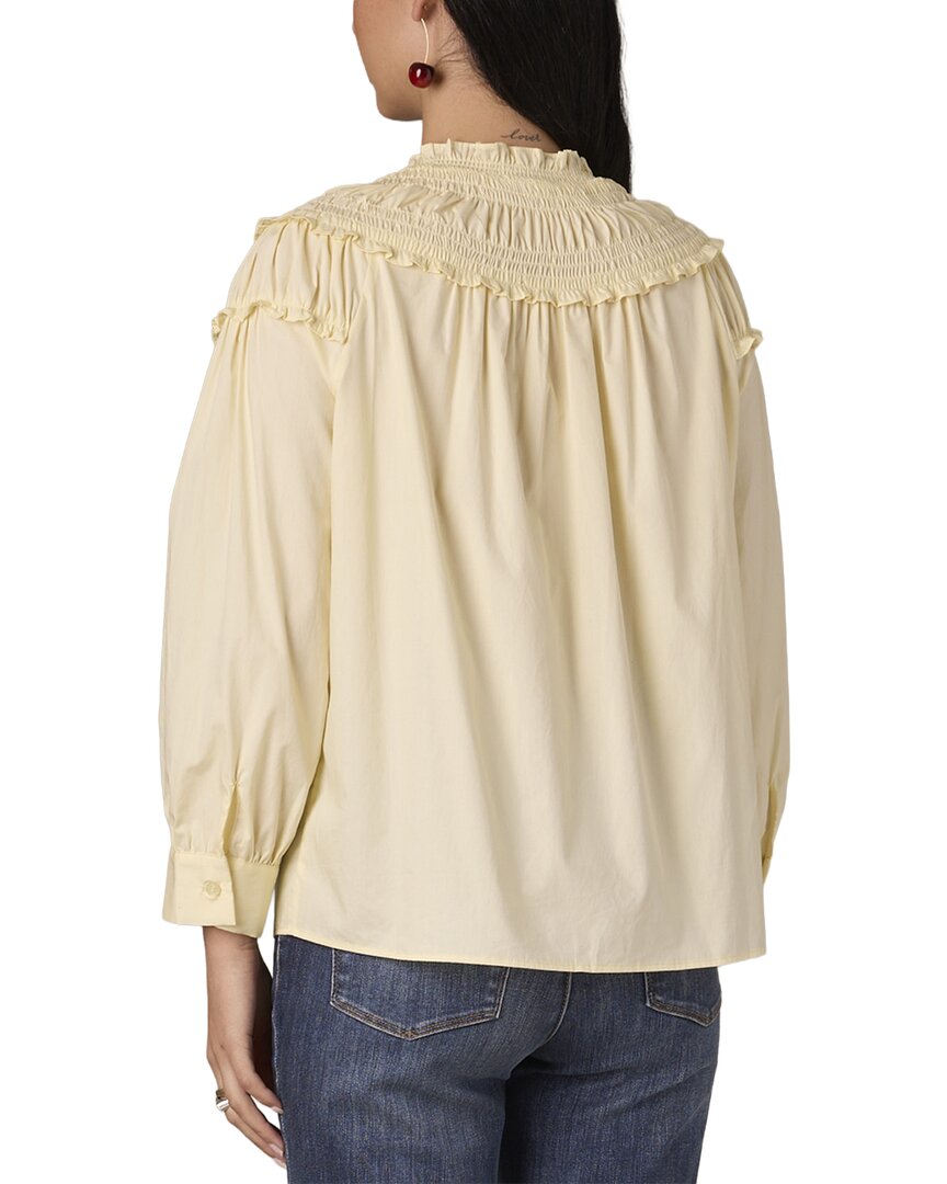 Wit & Wisdom 3/4 Blouson Sleeve Smocked Yoke Top