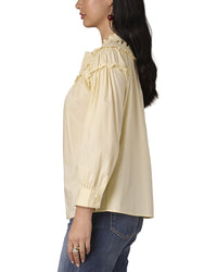 Wit & Wisdom 3/4 Blouson Sleeve Smocked Yoke Top