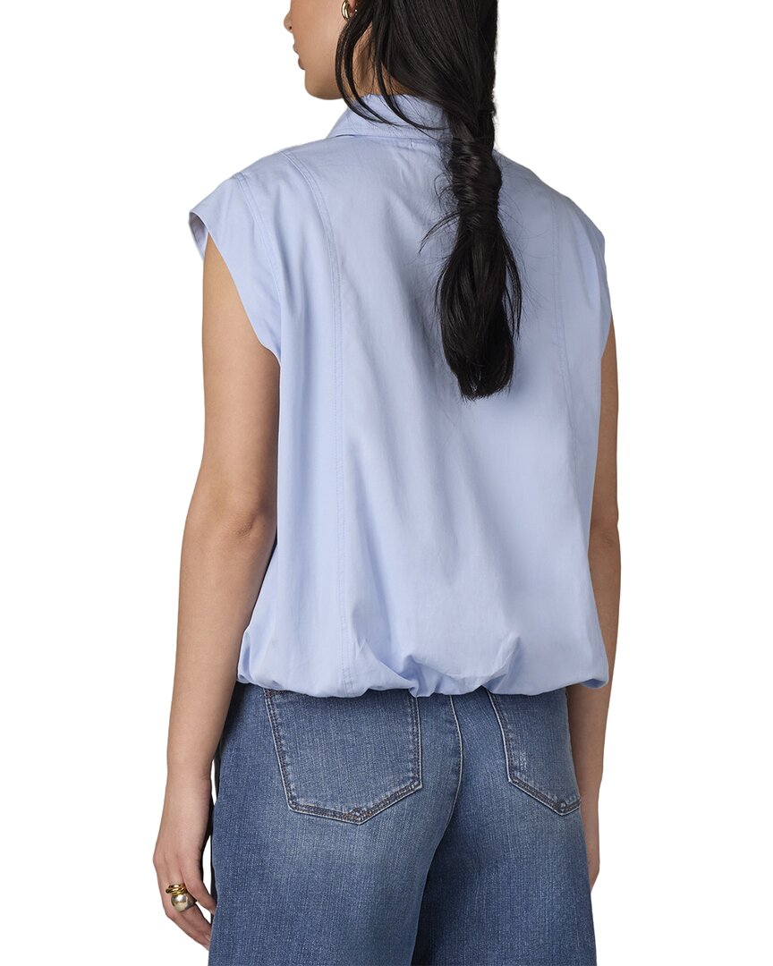 Wit & Wisdom Extended Shoulder Cap Sleeve Collared Shirt