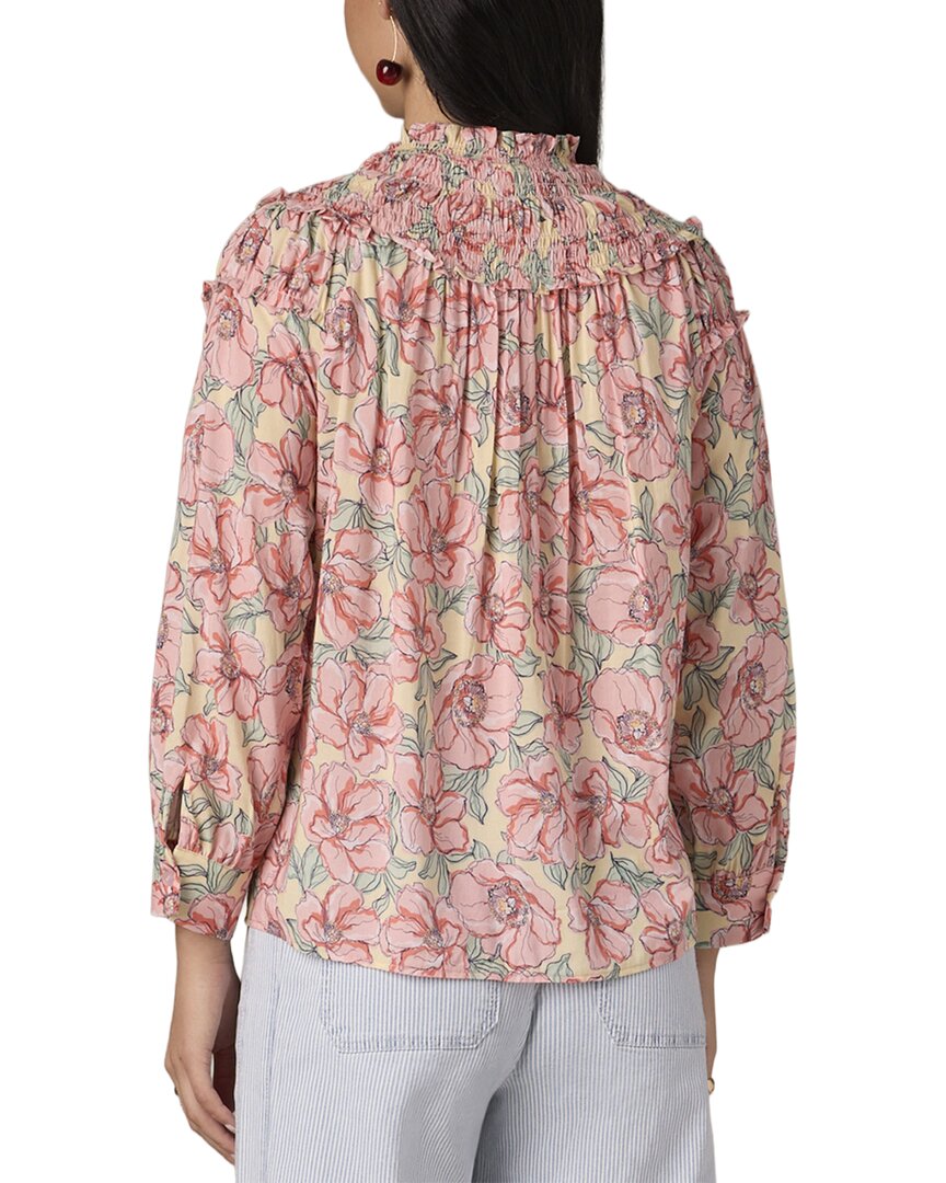 Wit & Wisdom 3/4 Blouson Sleeve Smocked Yoke Top