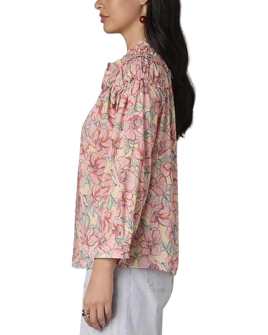 Wit & Wisdom 3/4 Blouson Sleeve Smocked Yoke Top
