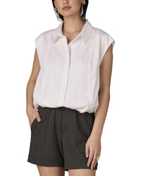 Wit & Wisdom Extended Shoulder Cap Sleeve Collared Shirt