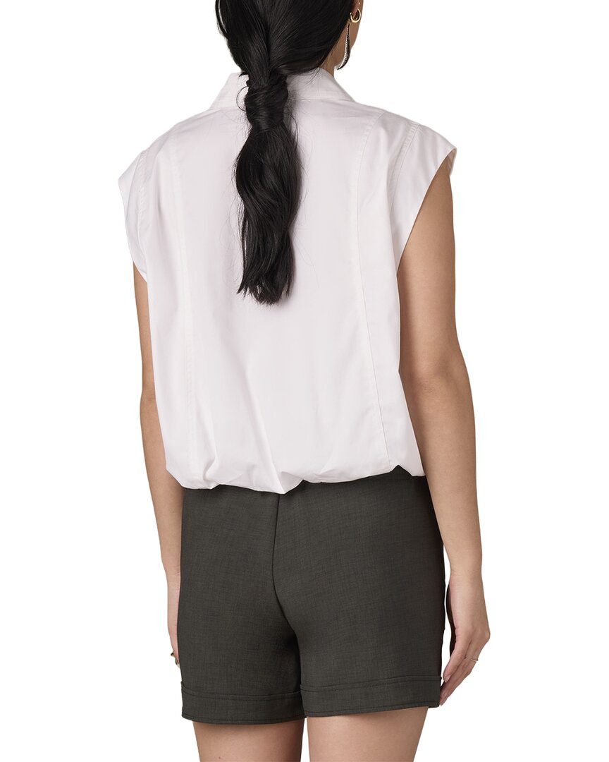 Wit & Wisdom Extended Shoulder Cap Sleeve Collared Shirt