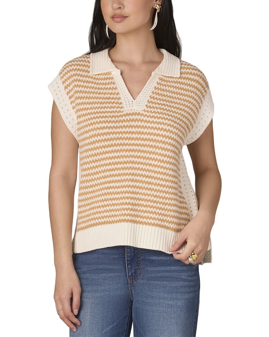 Wit & Wisdom Extended Shoulder V Neck Collar Sweater Vest