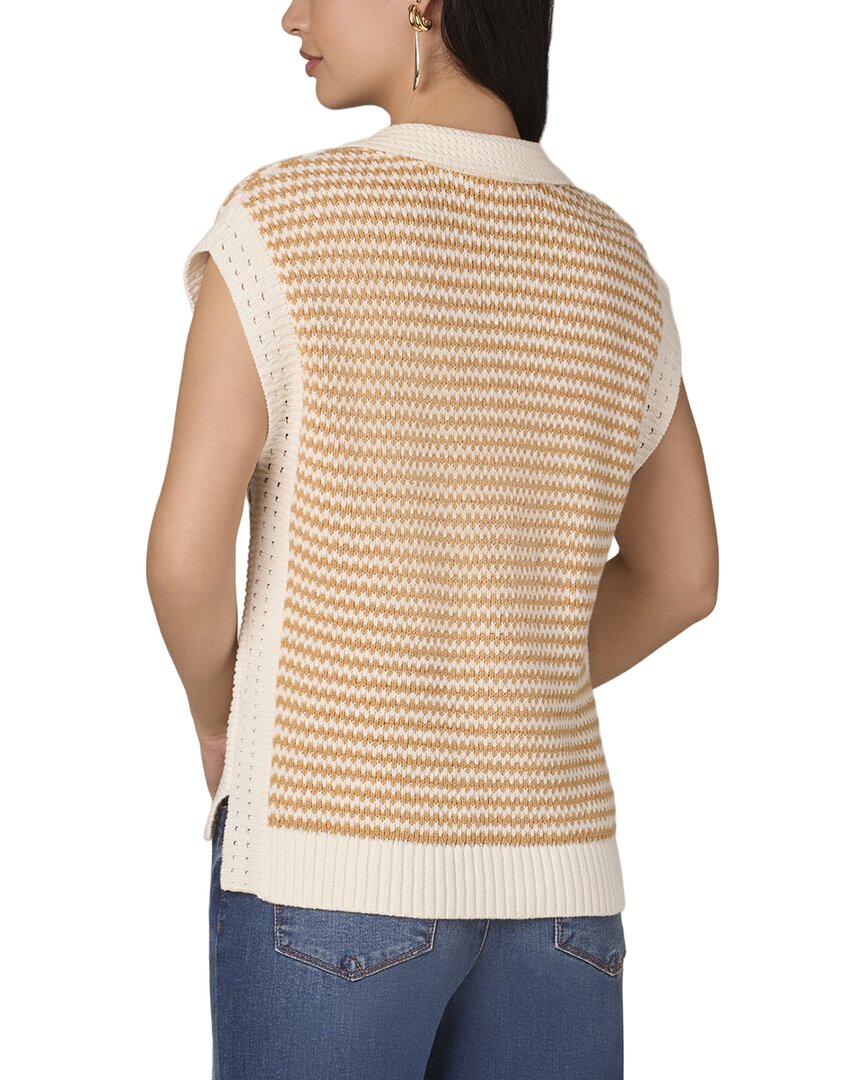Wit & Wisdom Extended Shoulder V Neck Collar Sweater Vest