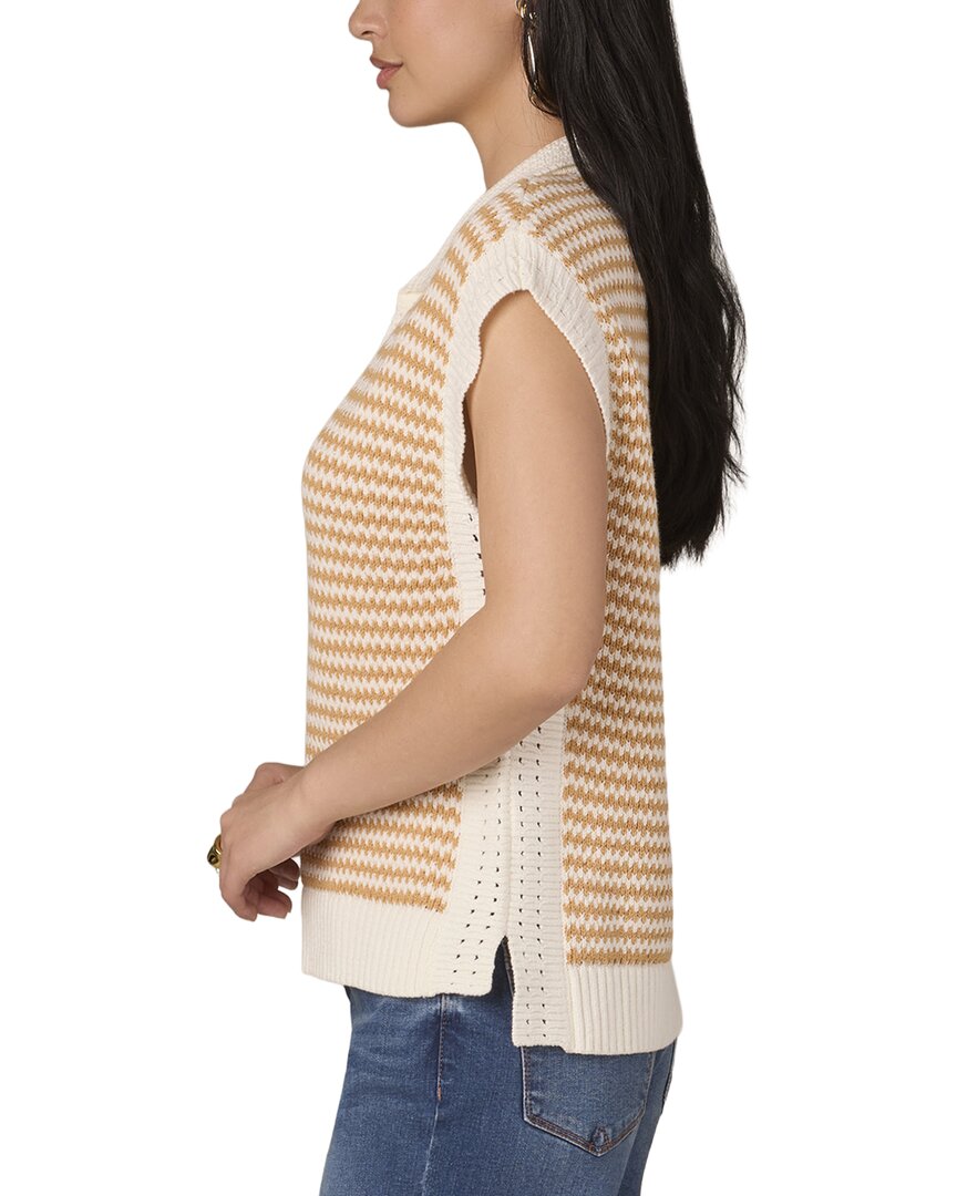 Wit & Wisdom Extended Shoulder V Neck Collar Sweater Vest