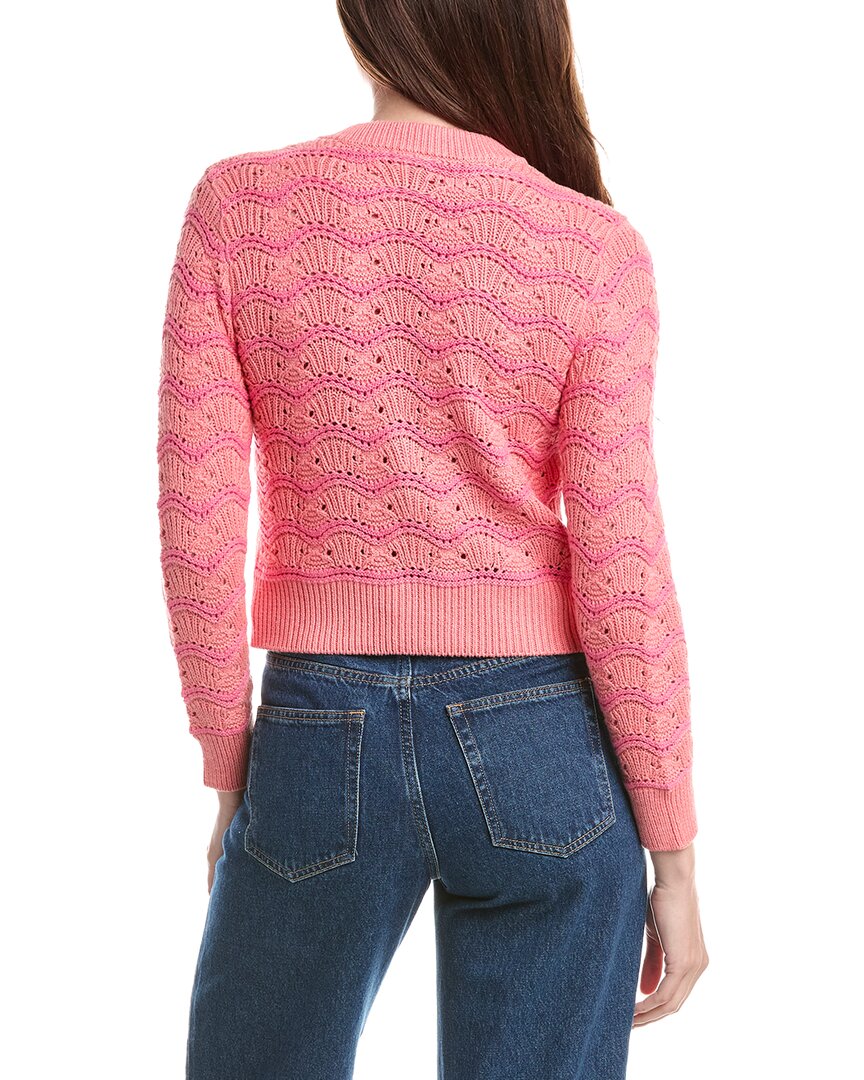 &Isla Eliza Pointelle Stripe Zip Bomber Jacket